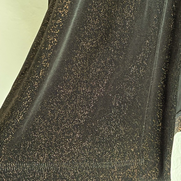 Chicos Travelers 2 Pc Tank and Jacket (M) Womens Black with Copper Sparkles - Picture 7 of 8